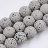 Natural Lava beads 8-8.5 mm 1 thread