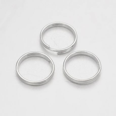 Žalvariniai dvigubi žiedeliai 10x1 mm 30 vnt. MD2292