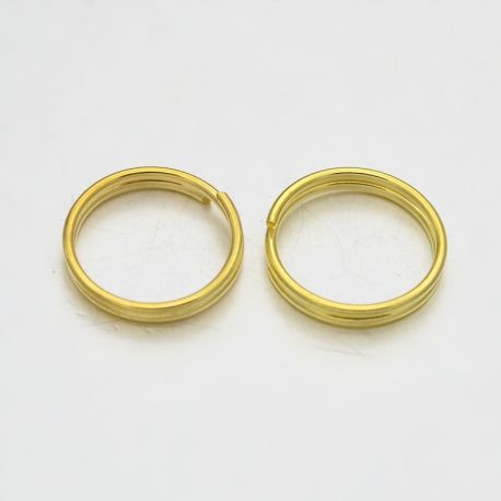 Brass double rings 10x1 mm 30 pcs. MD2293