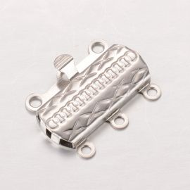 Stainless steel 304 clasp - box 19x14x3 mm 2 pcs.