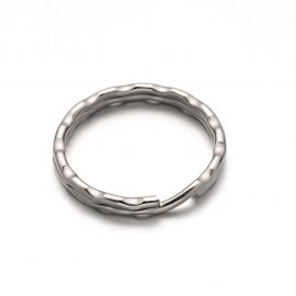 Nerūdijančio plieno 304 raktų žiedai vėriniamsapyrankėmspapuošalams Pilkos spalvos dydis 25x3 mm
