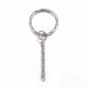 Stainless steel 304 key rings with chain 25x3 mm 4 pcs. MD2304