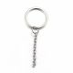 Stainless steel 304 key rings with chain 25x2 mm 4 pcs. MD2312