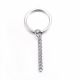 Edelstahl 304 Schlüsselring mit Kette 30x2 mm 4 Stck. MD2316