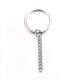 Stainless steel 304 key ring with chain 30x2 mm 4 pcs. MD2316