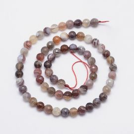 Looduslikud Botswana ahhaathelmed 6 mm 1 haruga