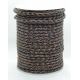 Natural braided leather cord 4 mm 1 meter VV0790