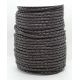 Natural braided leather cord 3.8 mm 1 meter VV0794