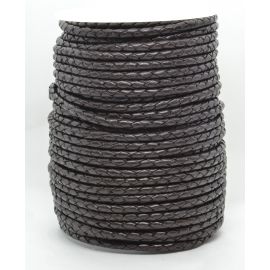 Плетеный шнур из натуральной кожи 3,8 мм 1 метр VV0794