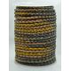Natural braided leather cord 4 mm 1 meter VV0793
