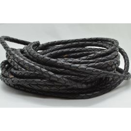Dabīgas pītas ādas aukla 4 mm 1 metrs VV0796