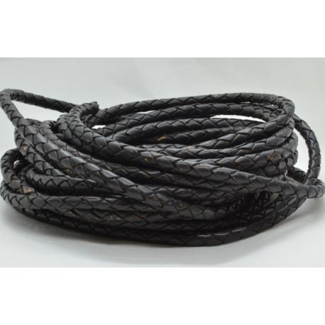 Dabīgas pītas ādas aukla 4 mm 1 metrs VV0796