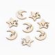 Wooden decorations "Moon and Star" 30 mm 10 pcs. DEKO337