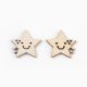 Wooden decorations "Moon and Star" 30 mm 10 pcs. DEKO337