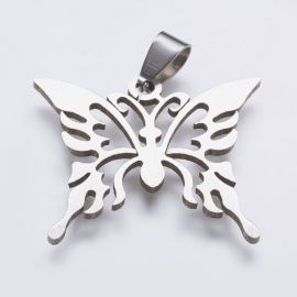 Nerūsējošā tērauda 202 kulons "Butterfly" 26x31x1,5 mm 1 gab