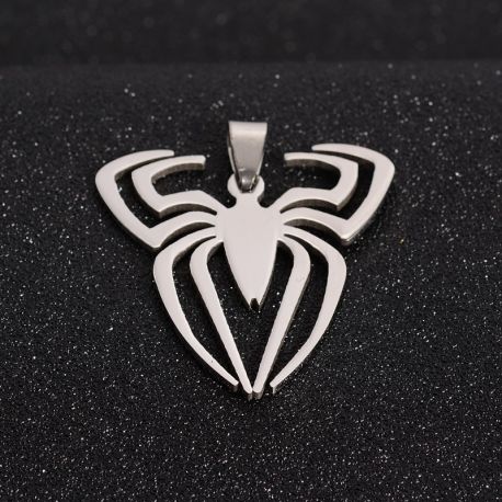 Stainless steel 201 pendant "Spider" 39x38x1,5 mm 1 pc MD2356