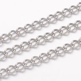 Stainless steel 304 chain 5x3.5x0.8 mm 1 meter