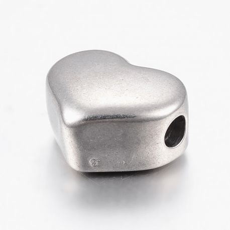 Edelstahl 304 Einsatz "Herz" 11x11x5 mm 2 Stck. II0507