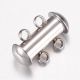 Stainless steel 304 2 rows clasp 15x10x6.5 mm 1 pc MD2343