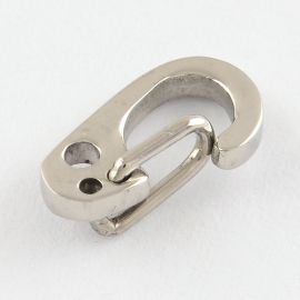 Stainless steel 316 clasp size ~ 11x6.5x1.5 mm 2 pcs.