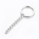 Stainless steel 304 key rings with chain ring 30 mm chain 60x0.7 mm 2 set. MD2346