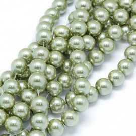 Glasperlen für Schmuckketten Hellgrüne Größe 10 mm runde Form