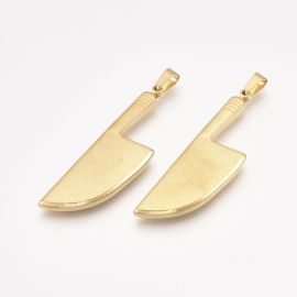 Stainless steel 304 pendant "Chef's knife", 53x17x4 mm., 1 pc.