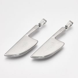 Stainless steel 304 pendant "Chef's knife", 53x17x4 mm., 1 pc.