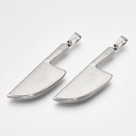 Nerūsējošā tērauda 304 kulons "Pavāra nazis", 53x17x4 mm., 1 gab. MD2396