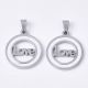 Roostevabast terasest 201 ripats valamukappaga "Love", 23x20x2 mm., 1 tk. MD2389