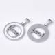 Stainless steel 201 pendant with sink insert "Love", 23x20x2 mm., 1 pc. MD2389