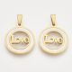 Stainless steel 201 pendant with sink insert "Love", 23x20x2 mm., 1 pc. MD2388