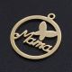 Nerūsējošā tērauda 304 kulons "Mama", 23x20x1 mm., 1 gab. MD2398
