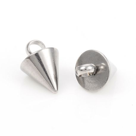 Nerūdijančio plieno 304 pakabukas, 8,6x5,8 mm., 1 vnt. MD2384
