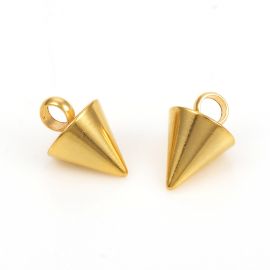 Stainless steel 304 pendant, 8.6x5.8 mm., 1 pc.