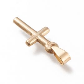 Nerūsējošā tērauda 304 kulons "Cross", 19x10x3 mm., 1 gab.