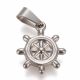 Stainless steel 304 pendant "Helmet", 18x15x3 mm., 1 pc. MD2404