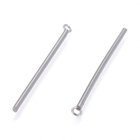 Stainless steel 304 pendant "Tube", 43x1.5 mm., 2 pcs. MD2405