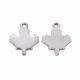 Nerūsējošā tērauda 304 kulons "Leaf", 13x11x0,8 mm., 4 gab. MD2408