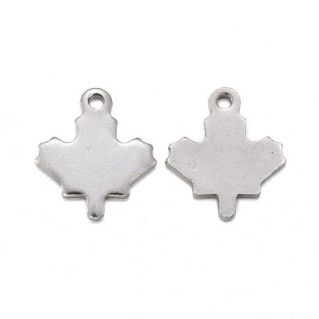 Кулон "Leaf" из нержавеющей стали 304, 13x11x0,8 мм., 4 шт. MD2408