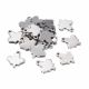Stainless steel 304 pendant "Leaf", 13x11x0.8 mm., 4 pcs. MD2408
