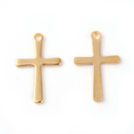 Nerūsējošā tērauda 304 kulons "Cross", 15,5x9,5 mm., 2 gab. MD2386