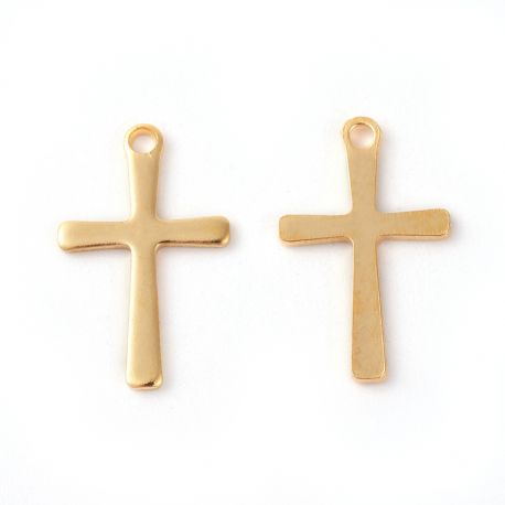 Nerūdijančio plieno 304 pakabukas "Kryželis", 15,5x9,5 mm., 2 vnt. MD2386