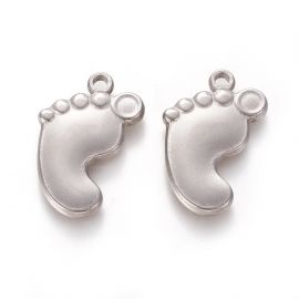 Stainless steel 304 pendant "Foot" 23x14x2 mm 1 pc.