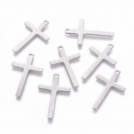Nerūsējošā tērauda 304 kulons "Cross" 25x16x0,7 mm 1 gab.
