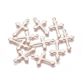 Nerūsējošā tērauda 304 kulons "Cross" 18x11 x0,5mm 2 gab.