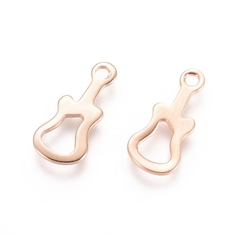 Stainless steel 304 pendant "Guitar" 14x6x1 mm 2 pcs. MD2434