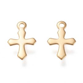 Nerūsējošā tērauda 304 kulons "Cross" 9x5x0,3 mm 8 gab.