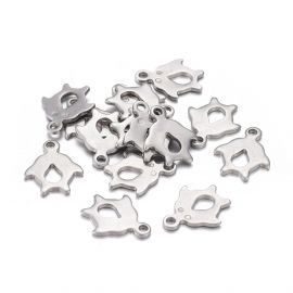 Nerūsējošā tērauda 304 kulons "Dolphin" 12,5x10x0,9 mm 4 gab.