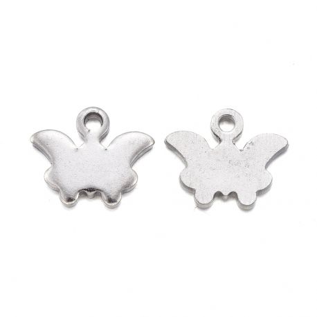 Nerūsējošā tērauda 304 kulons "Butterfly" 7,5x9,3x1 mm 8 gab. MD2411